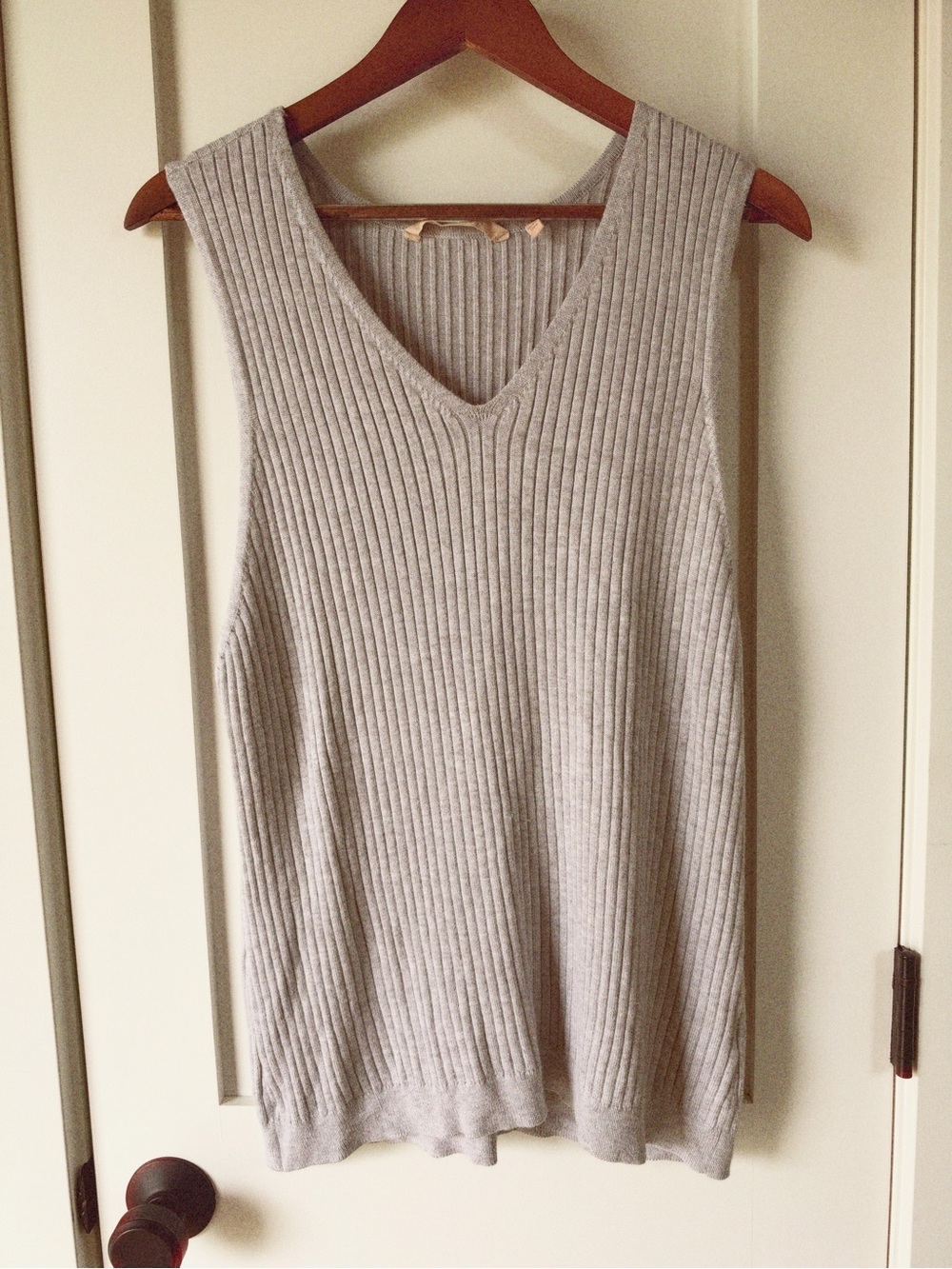 Soft Surroundings V-Neck Ribbed Knit Sleeveless Top
